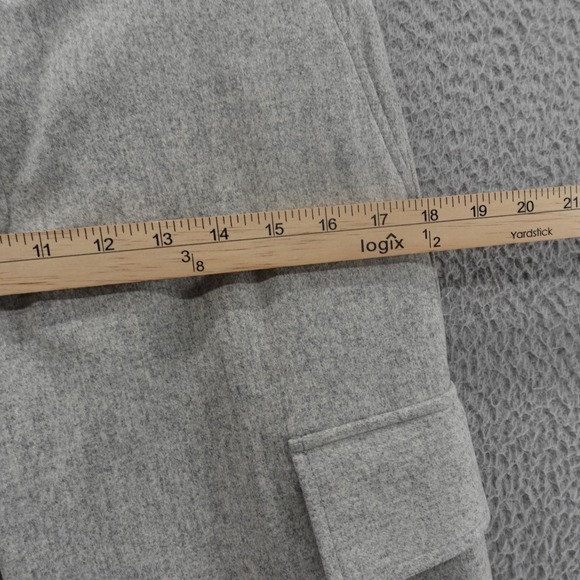 Banana Republic Vintage Wide Leg Wool Crop Cargo Pant 6 Gray Womens Mid Rise Y2K - Picture 7 of 16